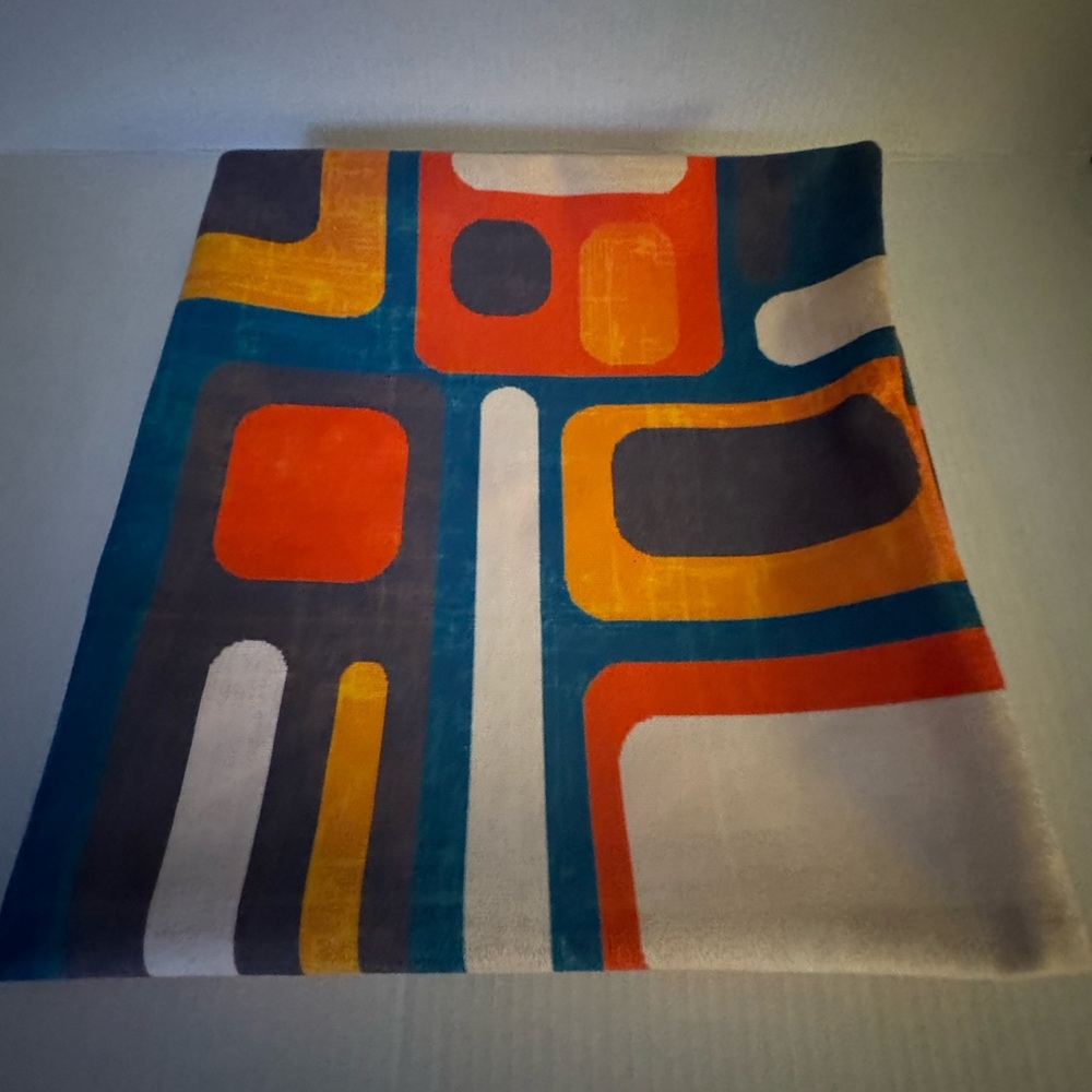 27"x27" Retro colorful velvet zipper pillow case